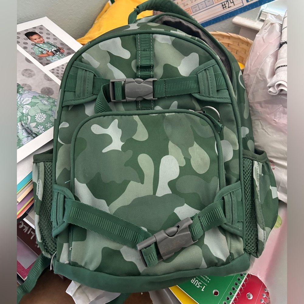 Pottery Barn Kids Camouflage Green Backpack